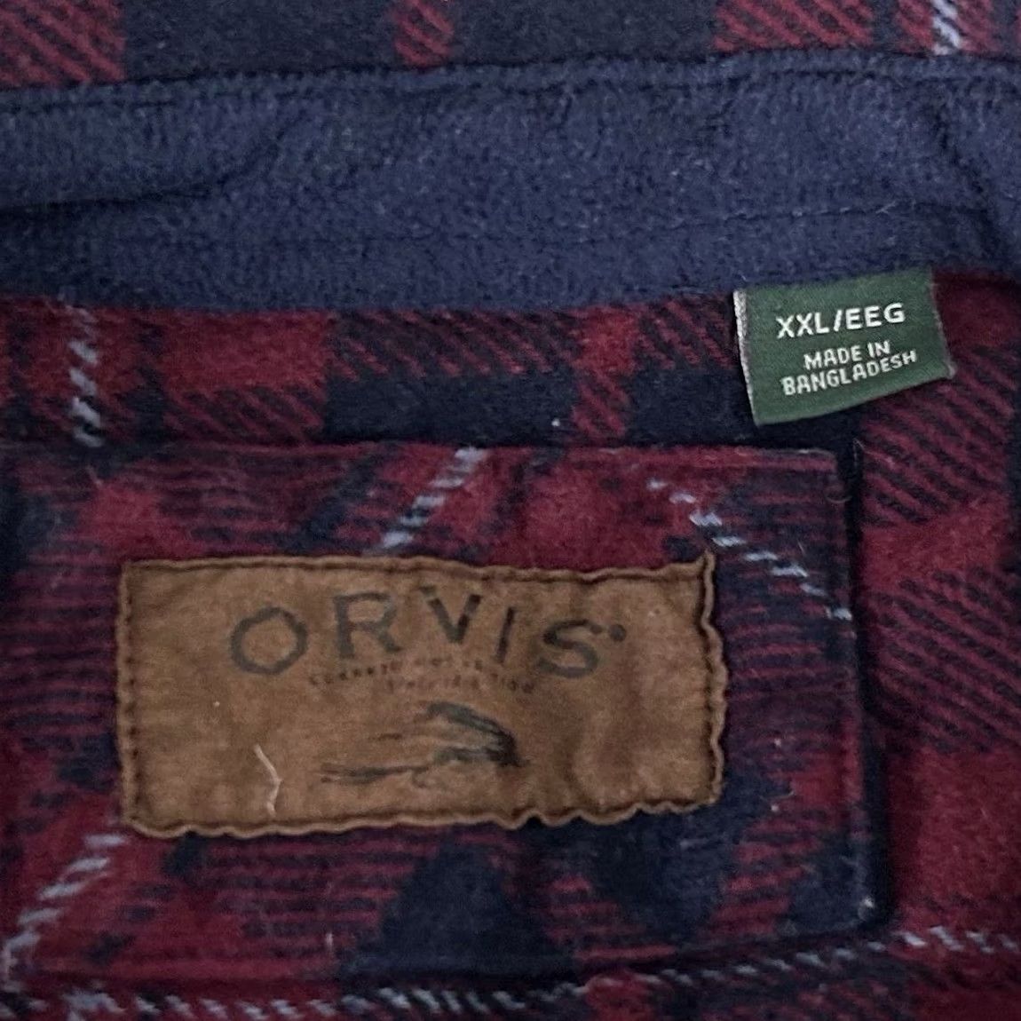 Orvis Orvis Shirt Jacket Red Blue Plaid 100% Cotton XXL Shacket Button-Up Flannel Casual Mens 2XL Long Sleeve Button Front Coat Coat Size US XXL / EU 58 / 5 - 3 Thumbnail