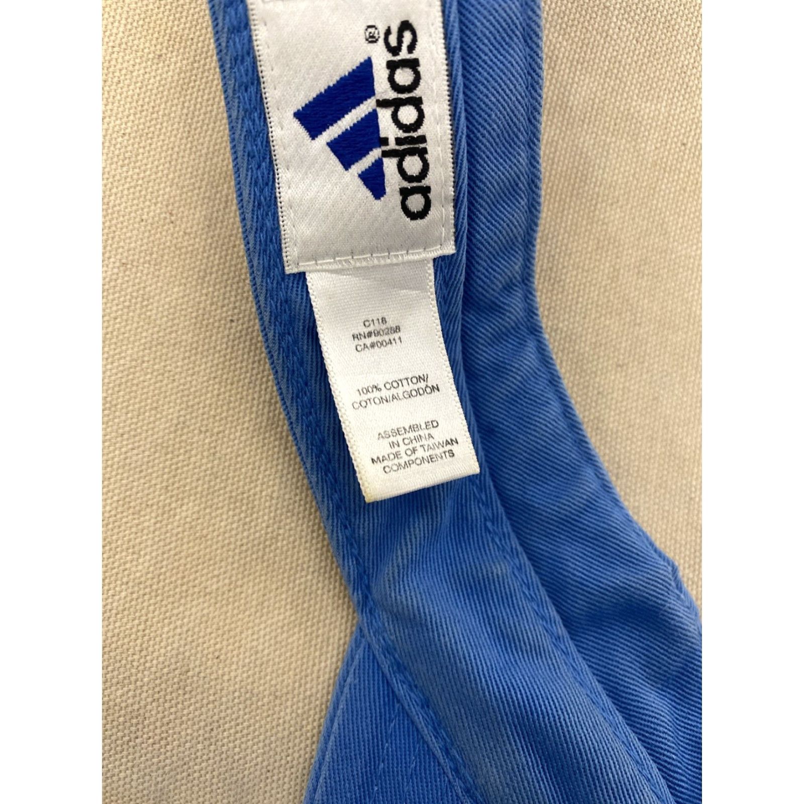 Adidas Adidas Logo Visor Hat One Size Blue Cotton Blend Adjustable Casual Sportswear Mens Size ONE SIZE - 7 Thumbnail