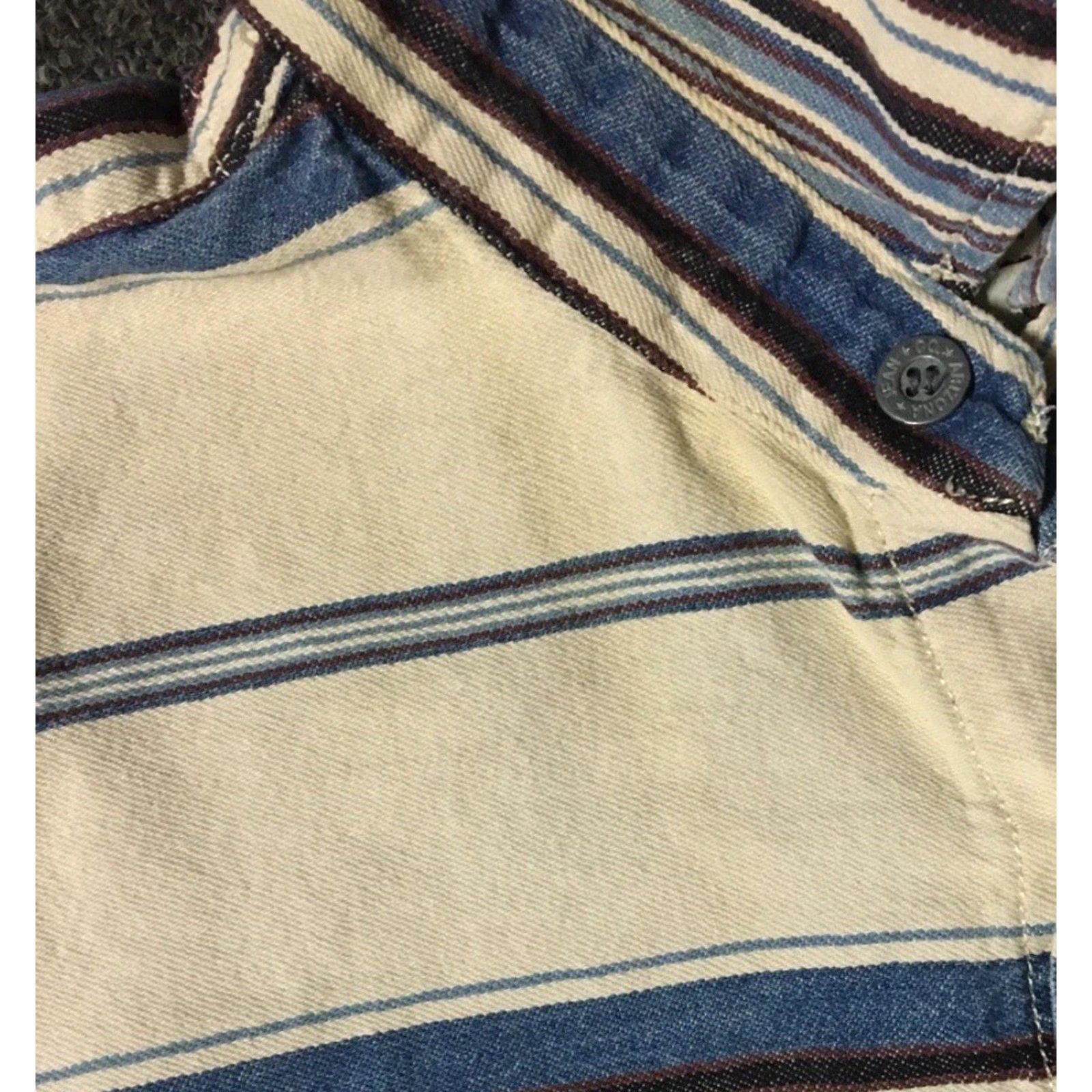 Gotcha VINTAGE 90s Striped Faded Button-Up Shirt L Beige Surf Skate Grunge All Over Print OPS Ocean Pacific Vaporwave 70s 80s Retro Beach Mens Size US L / EU 52-54 / 3 - 4 Thumbnail