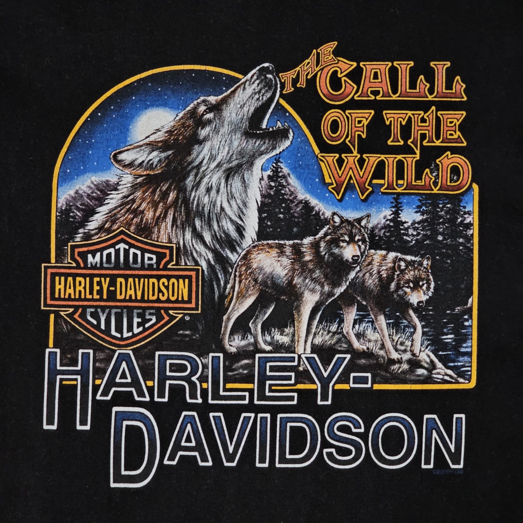 Harley Davidson Harley Davidson Vintage Call of the Wild Wolves T-Shirt Size US L / EU 52-54 / 3 - 3 Thumbnail