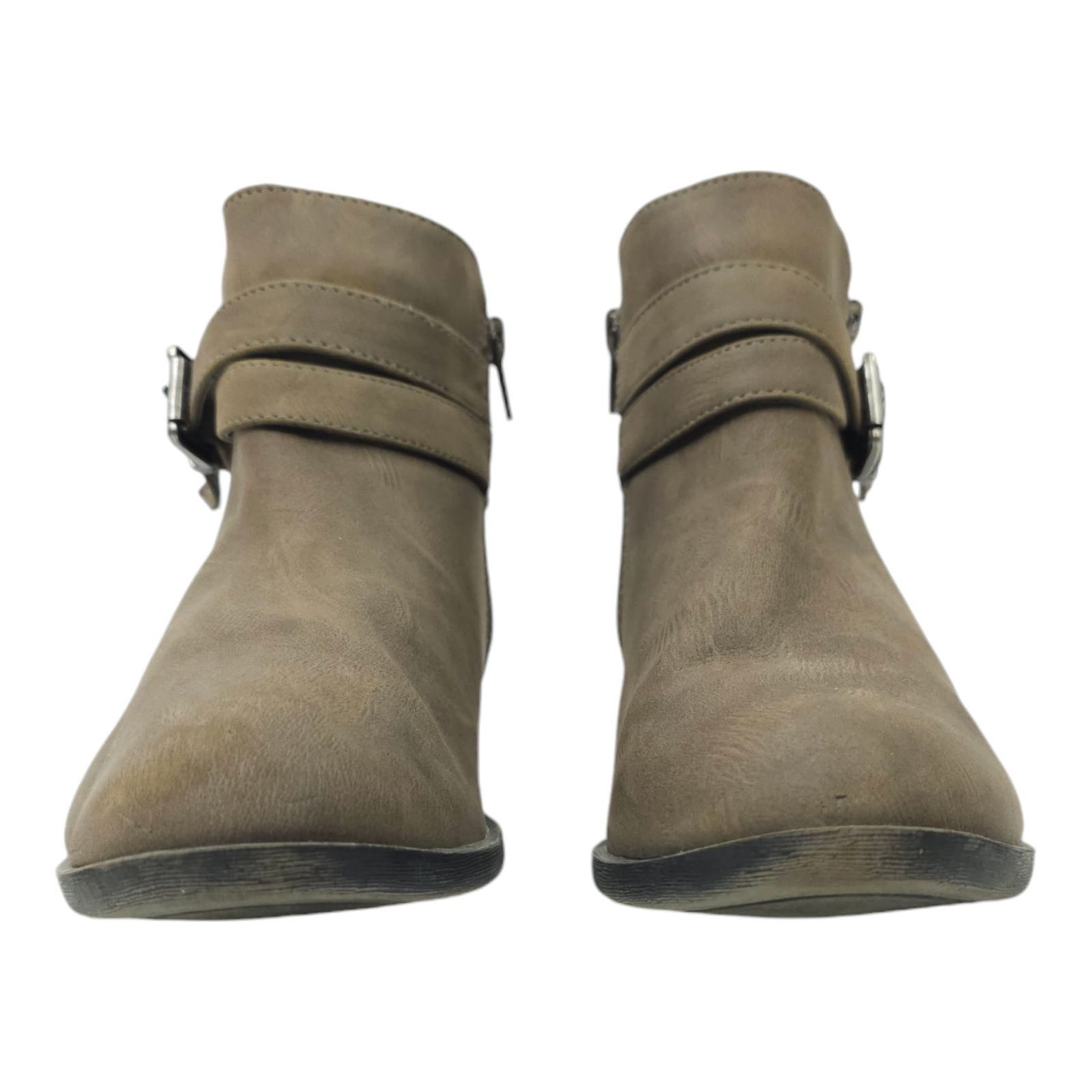 Other Madden Girl Beckk Ankle Boots 7 M Taupe Zip Double Strap Size US 7 / IT 37 - 5 Thumbnail