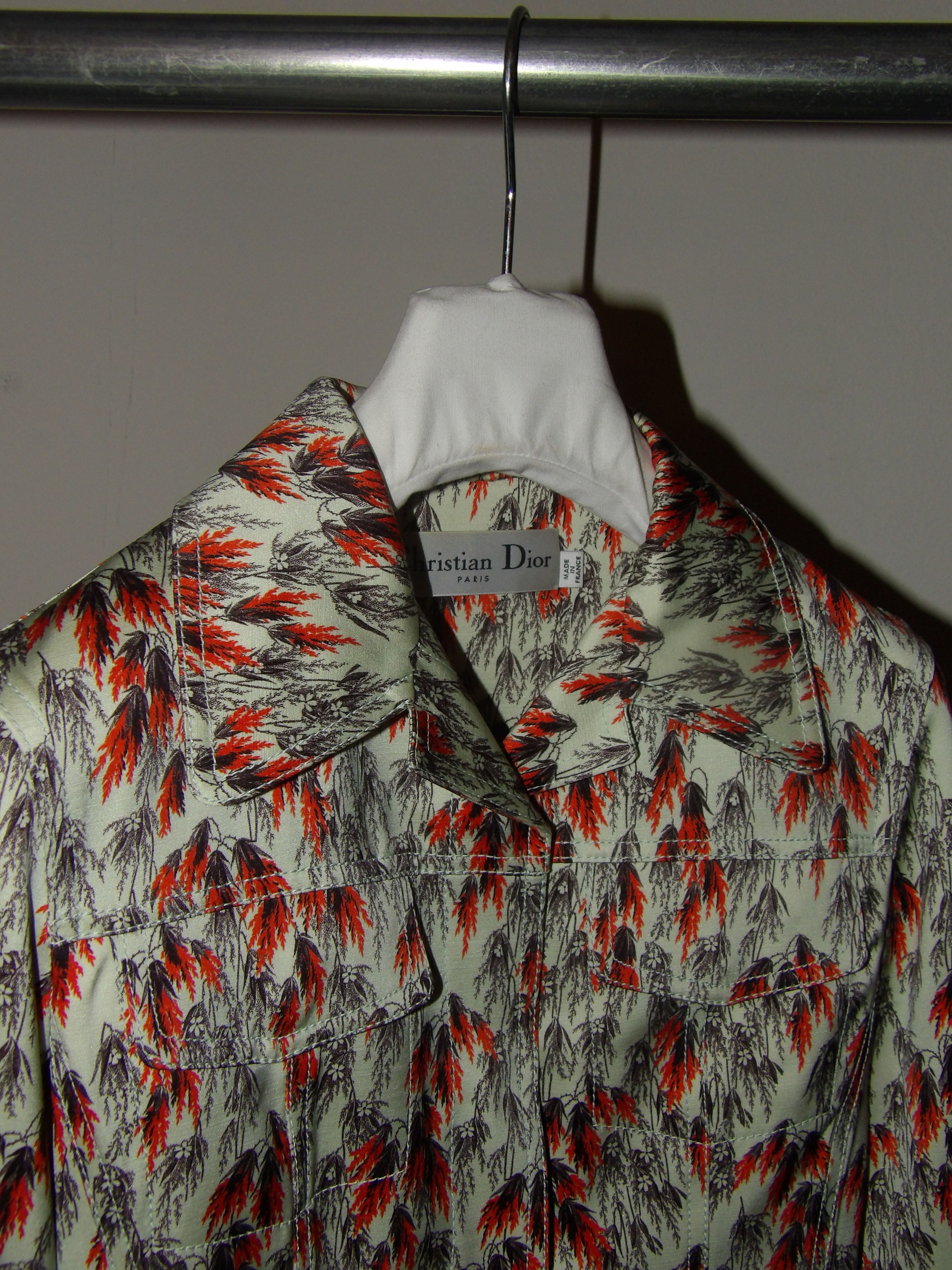 Dior Raf Simons for Christian Dior Sample Silk/Wool Jacket Size XS / US 0-2 / IT 36-38 - 4 Thumbnail