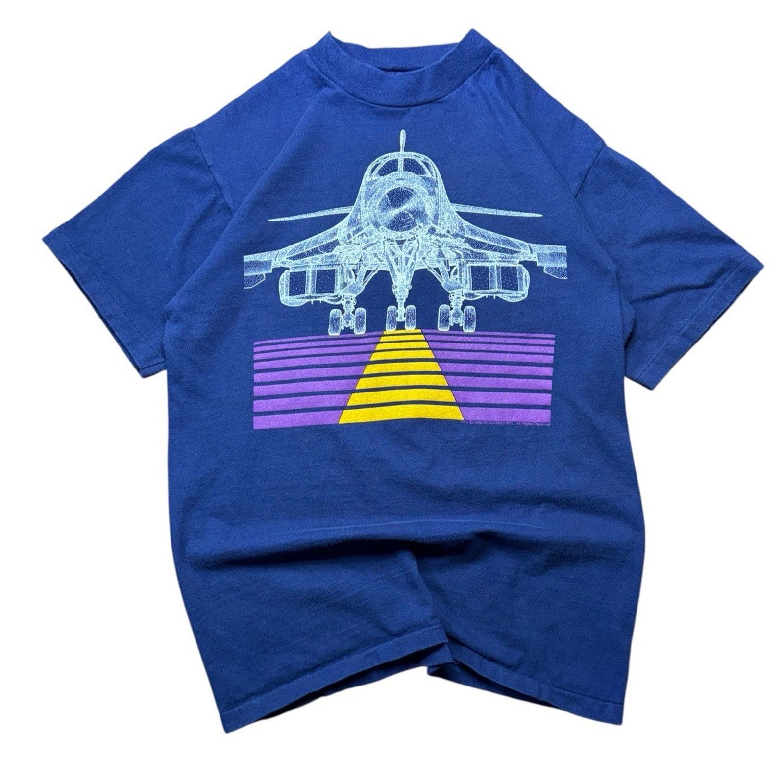 Hanes Vintage Blackbird Shirt Medium 1985 B-1B Strategic Bomber Size US M / EU 48-50 / 2 - 1 Thumbnail