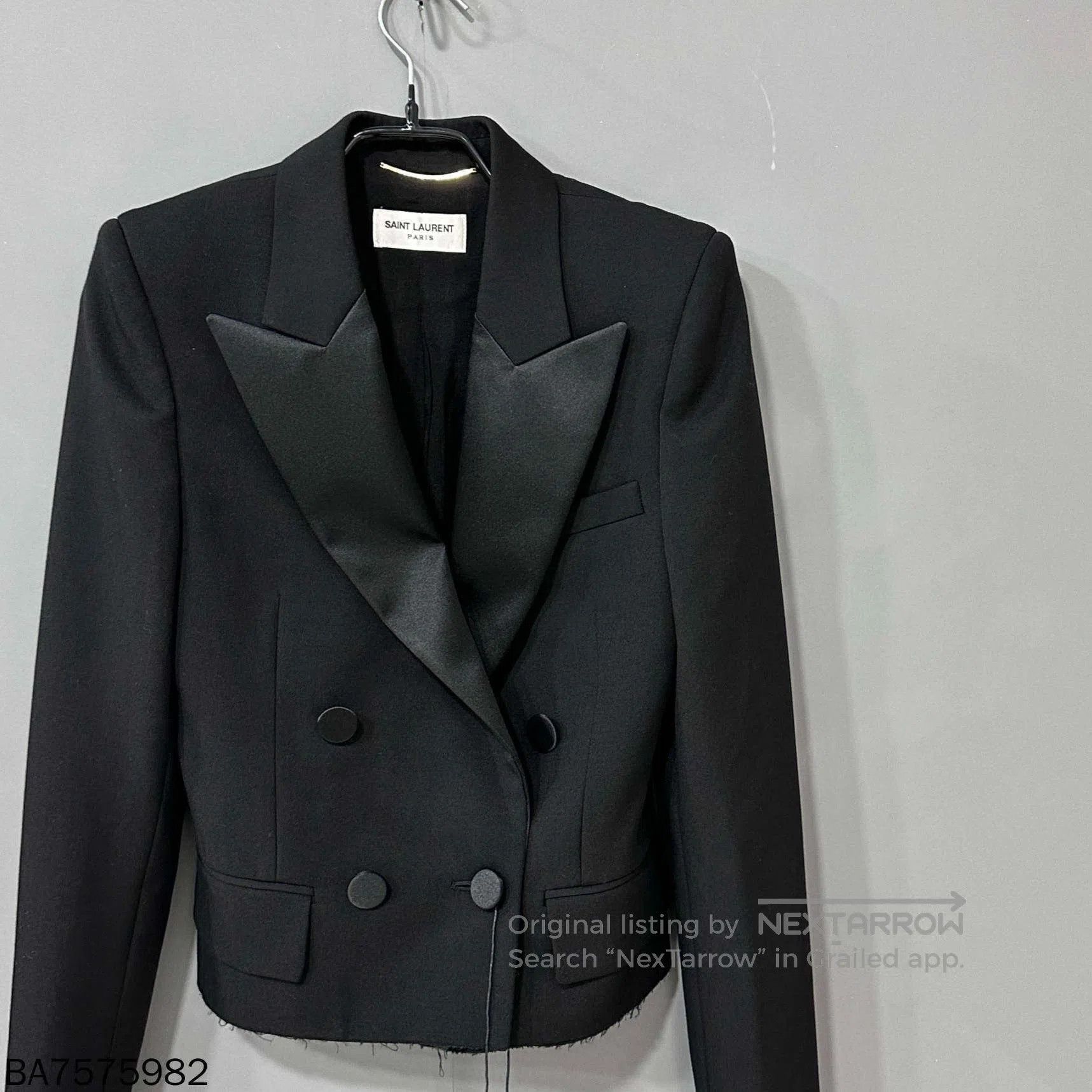Saint Laurent Paris Black Saint Laurent Double-Breasted Blazer. Size XS / US 0-2 / IT 36-38 - 2 Thumbnail