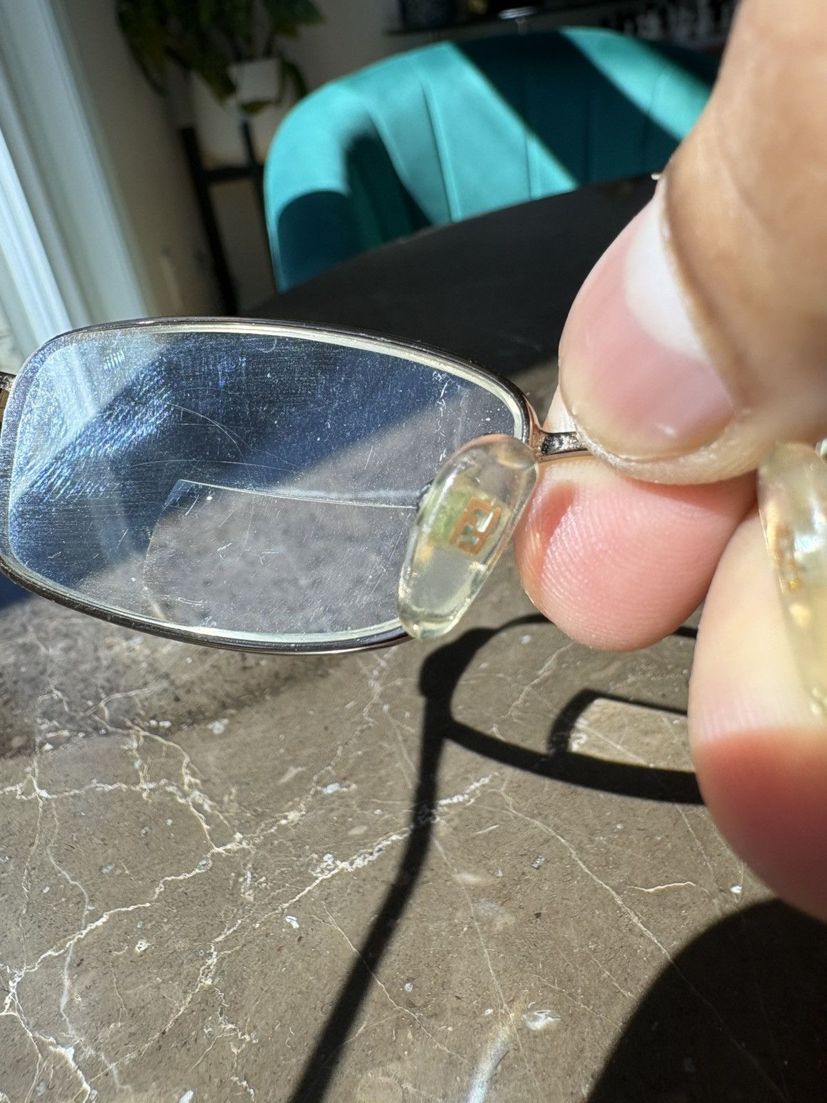 Fendi FENDI F769R Vintage 80s 90s Silver Rectangle Eyeglasses READ Size ONE SIZE - 12 Thumbnail