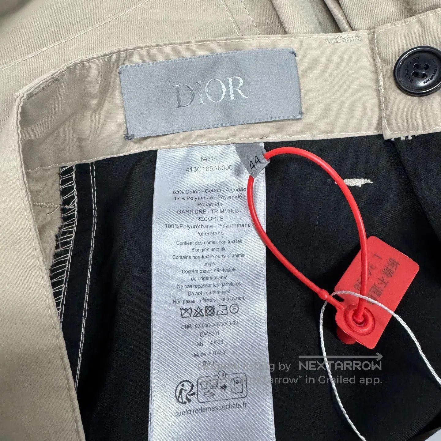 Dior Dior Khaki multi-pocket straight-leg work pants| Size US 28 / EU 44 - 6 Thumbnail