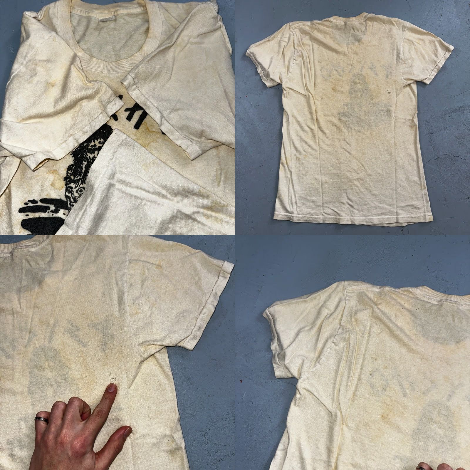 Vintage VINTAGE Psycho T Shirt Concert Boston Punk Grunge Nirvana 80s Band Rock Boro Men S White Short Sleeve Crew Neck Graphic Print Vintage 70s 80s 90s Size US S / EU 44-46 / 1 - 8 Thumbnail