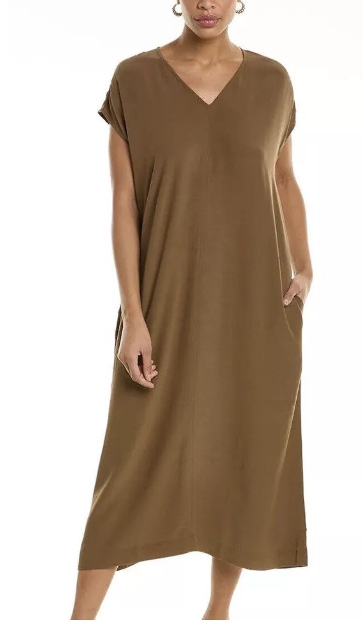 Eileen Fisher Eileen Fisher V neck maxi dress. | Grailed