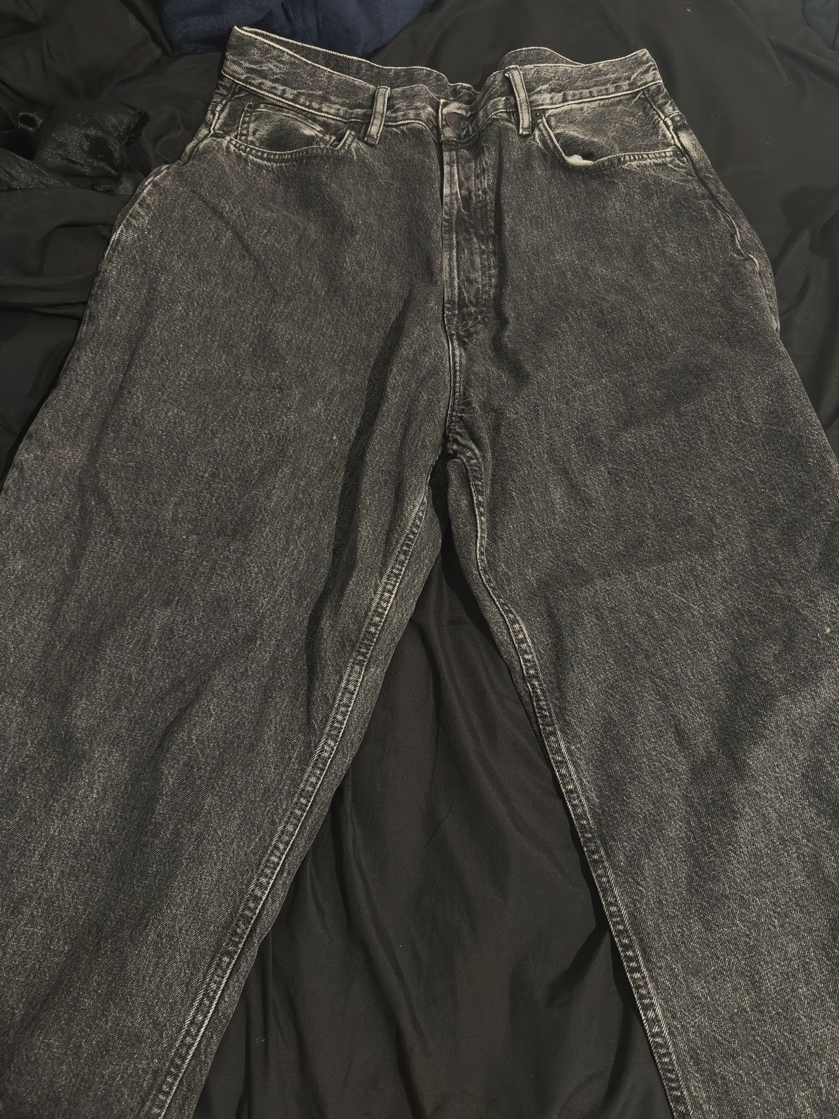 パンツ Acne Studios 1989 loose fit jeans grime Acne Studios - Loose fit jeans - 1989 - Black