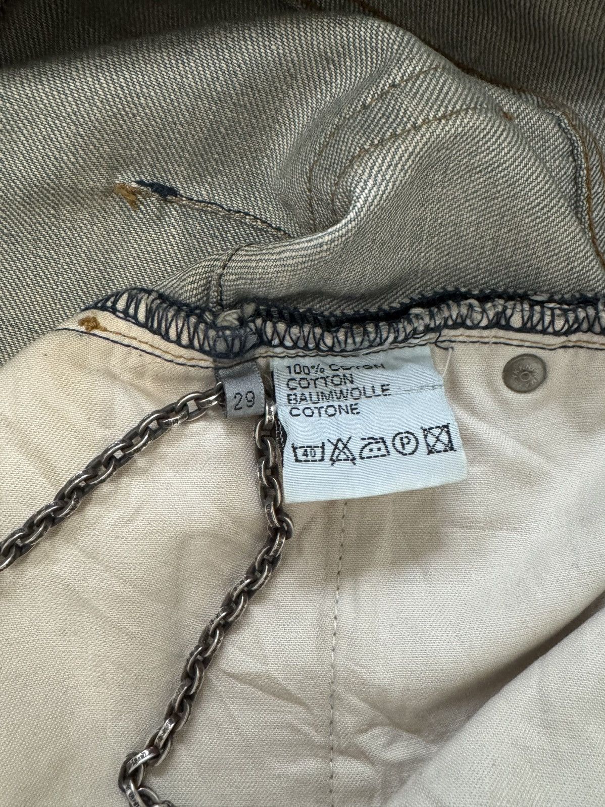 Dior Dior SS04 Strip Bleu Clair Denim Size US 29 - 8 Thumbnail