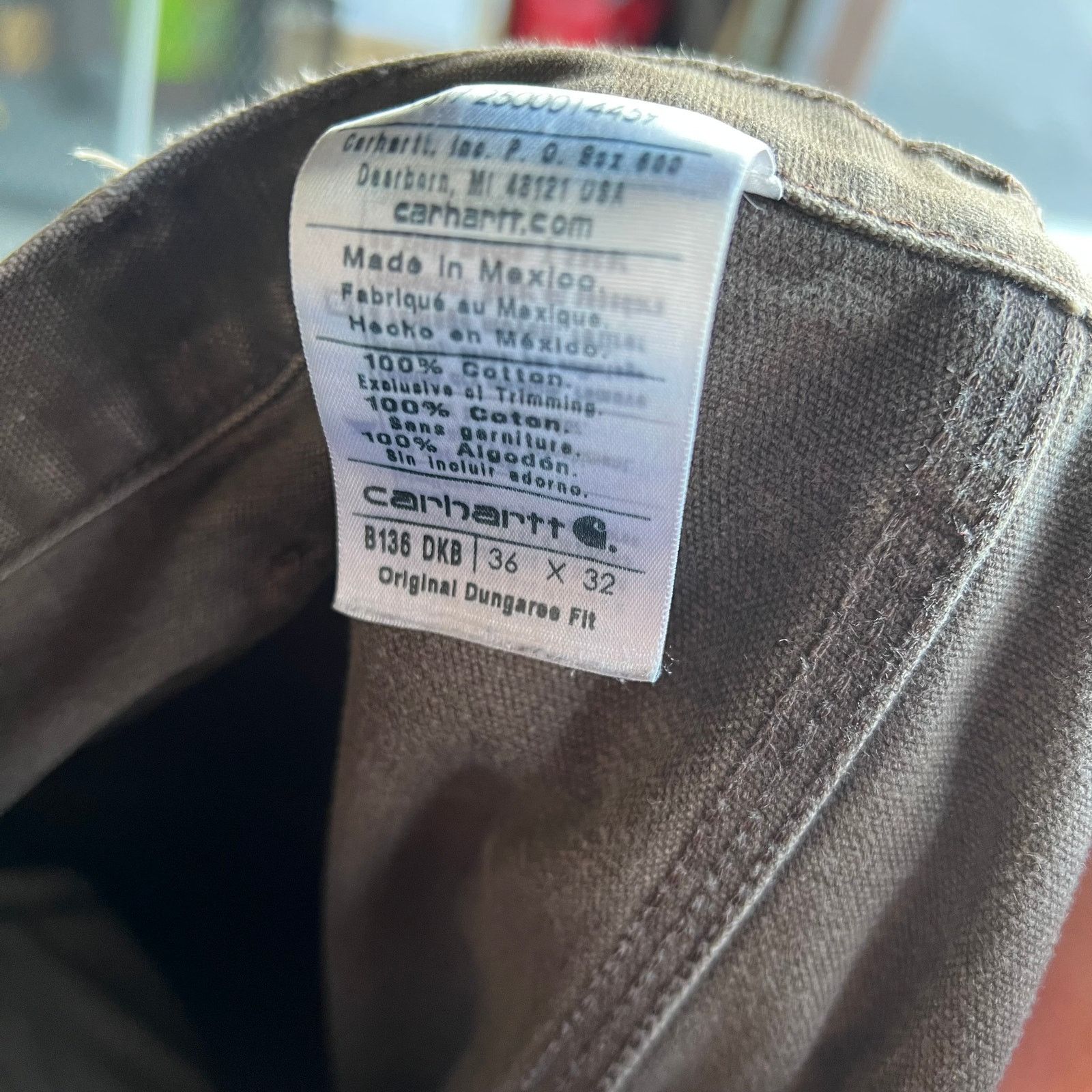 Carhartt × Vintage Vintage carhartt brown double knee work wear carpenter pants Size US 35 - 7 Thumbnail