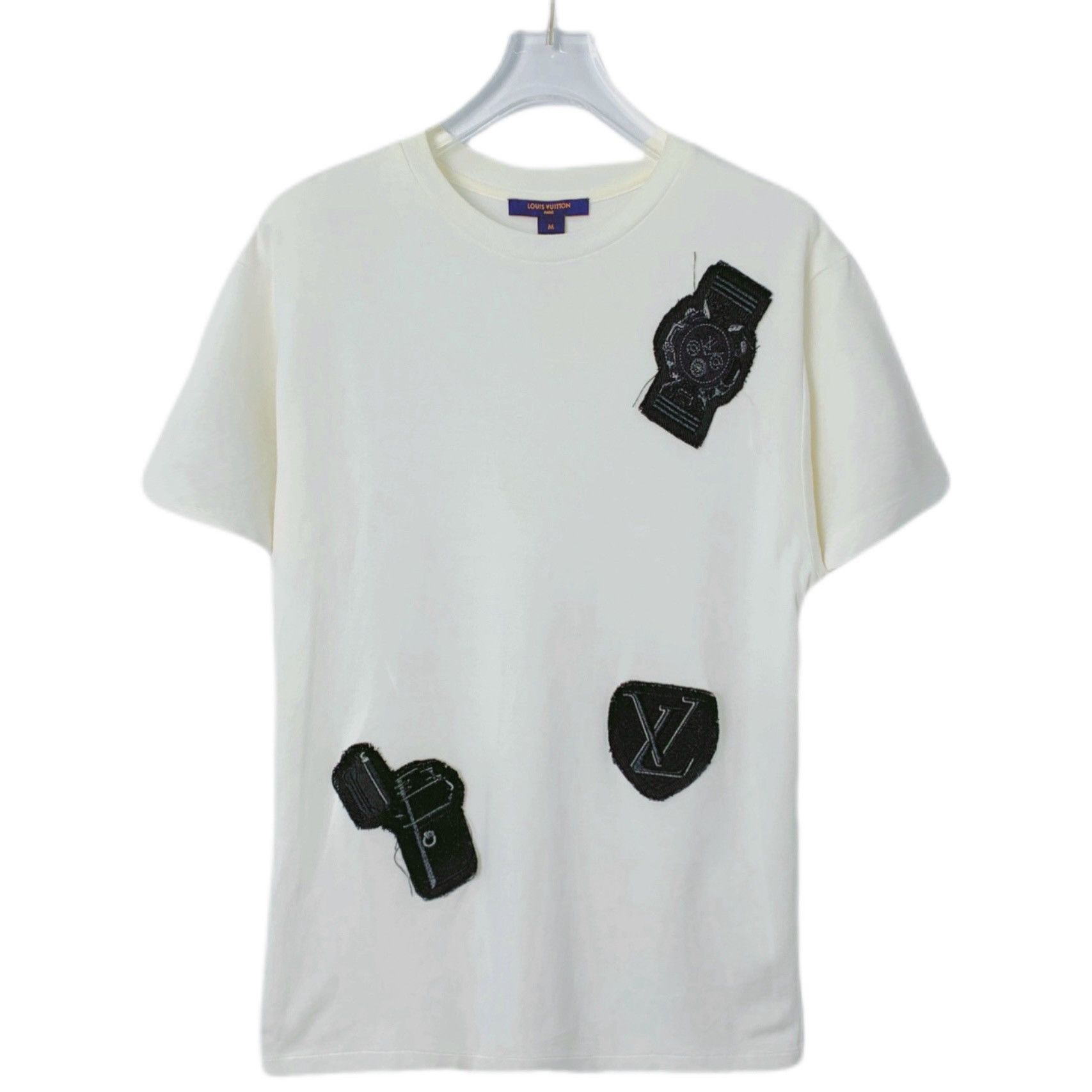 Louis Vuitton Louis Vuitton Watch Badge Embroidered T-Shirt White (M) Size US M / EU 48-50 / 2 - 1 Thumbnail