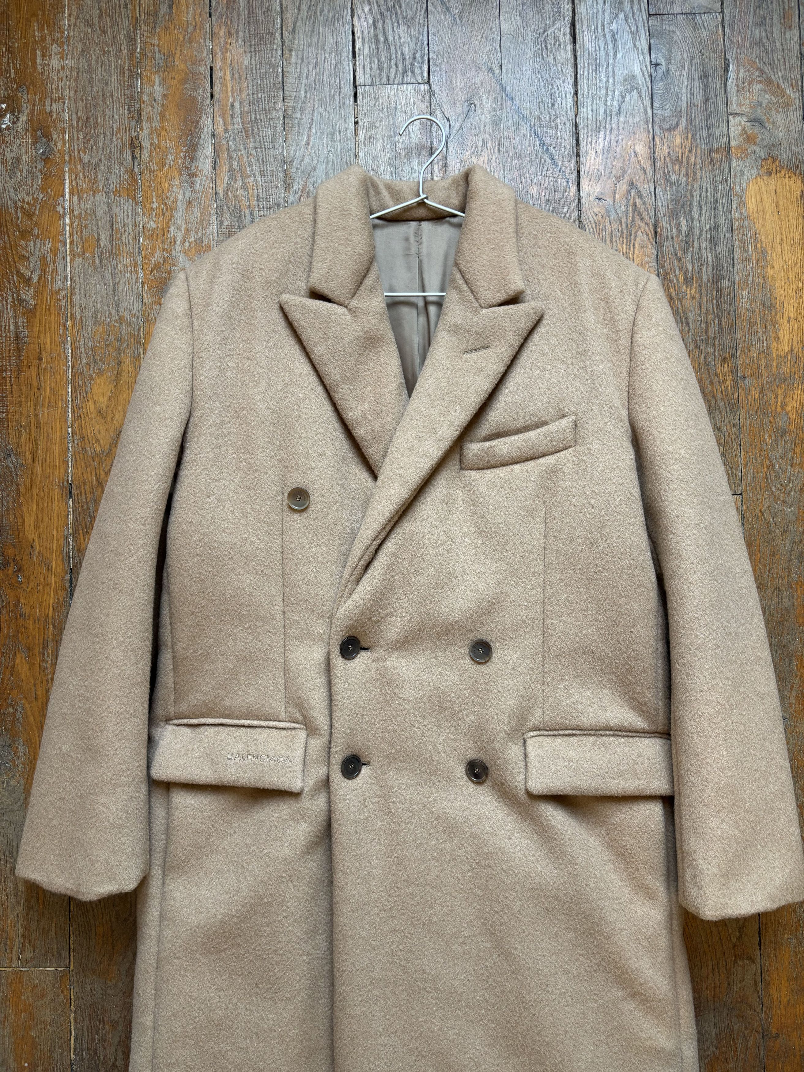 Balenciaga Double-breasted Long Coat Camel Size US L / EU 52-54 / 3 - 1 Thumbnail