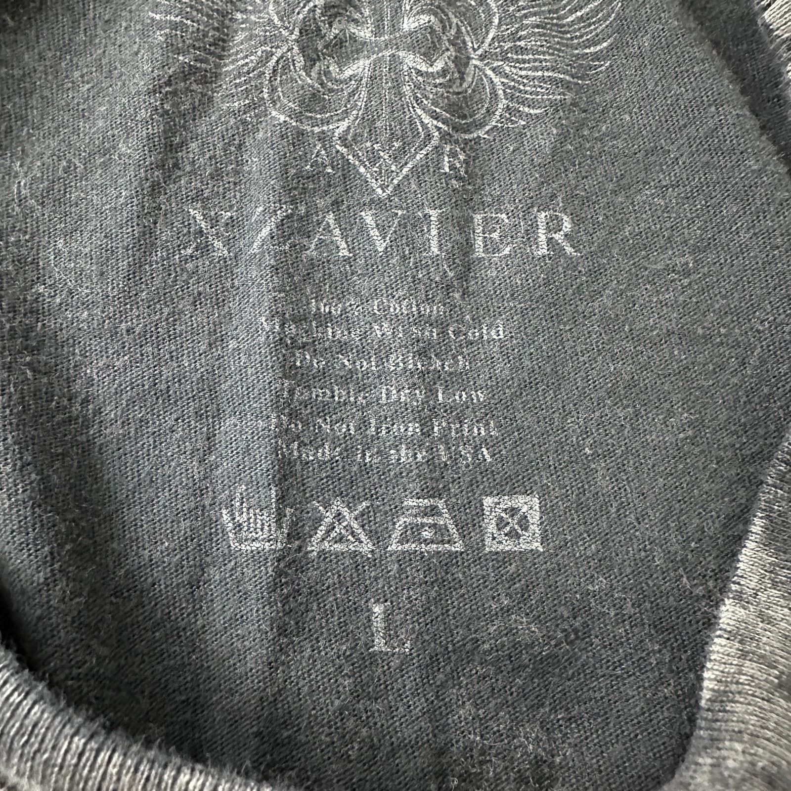 Other AXR Xzavier T-Shirt Men Large Gray Skull & Wings Cotton Y2K Size US L / EU 52-54 / 3 - 6 Thumbnail