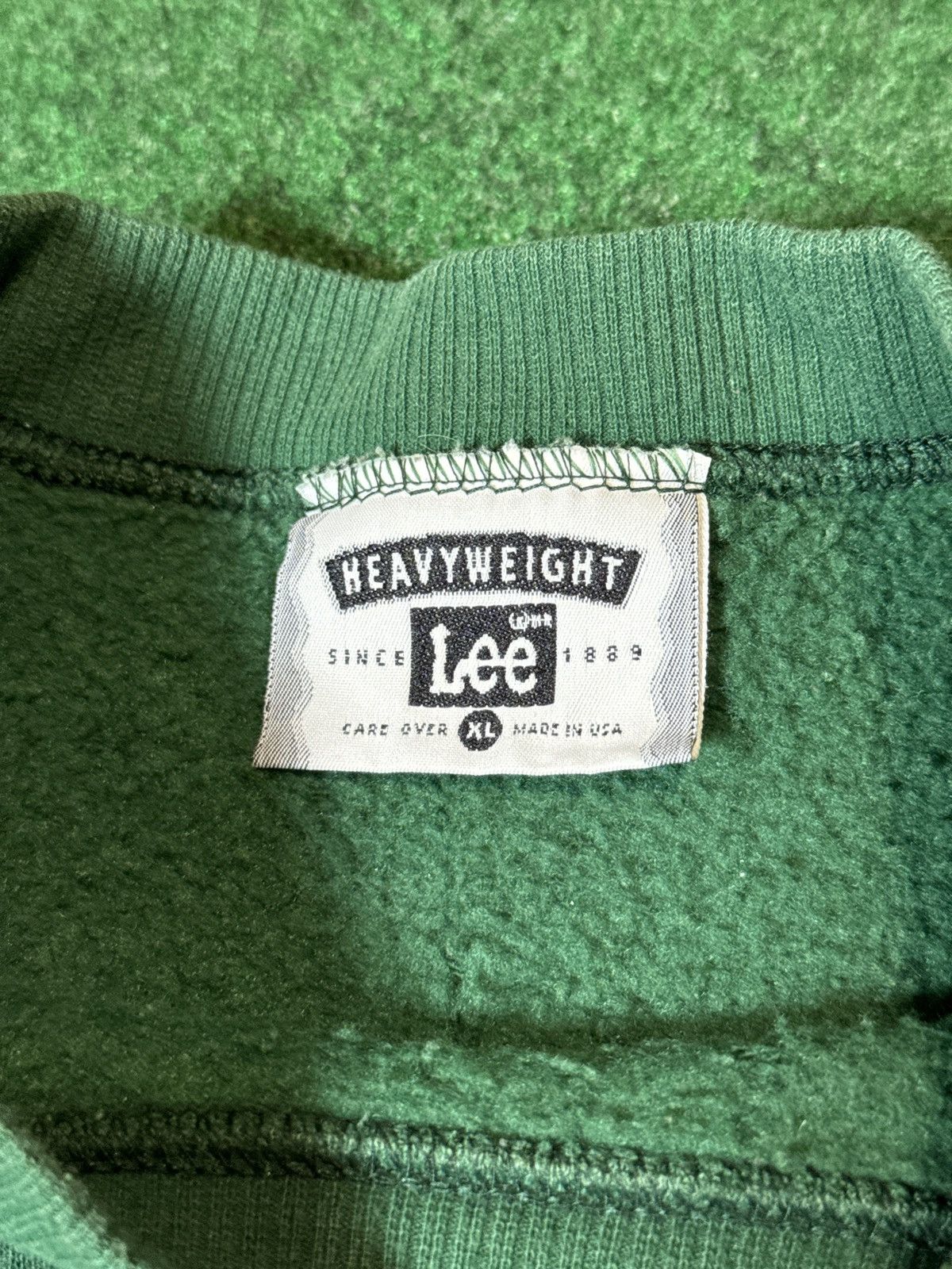 Lee × Vintage Vintage 90s Pine Forest Dark Green XL Pullover Sweatshirt Size US XL / EU 56 / 4 - 2 Thumbnail