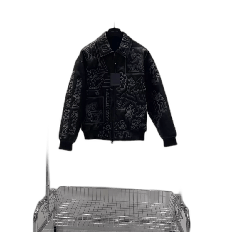 Louis Vuitton LV Louis Vuitton Black Embroidered Pilot Leather Jacket _Kr Size US M / EU 48-50 / 2 - 1 Thumbnail
