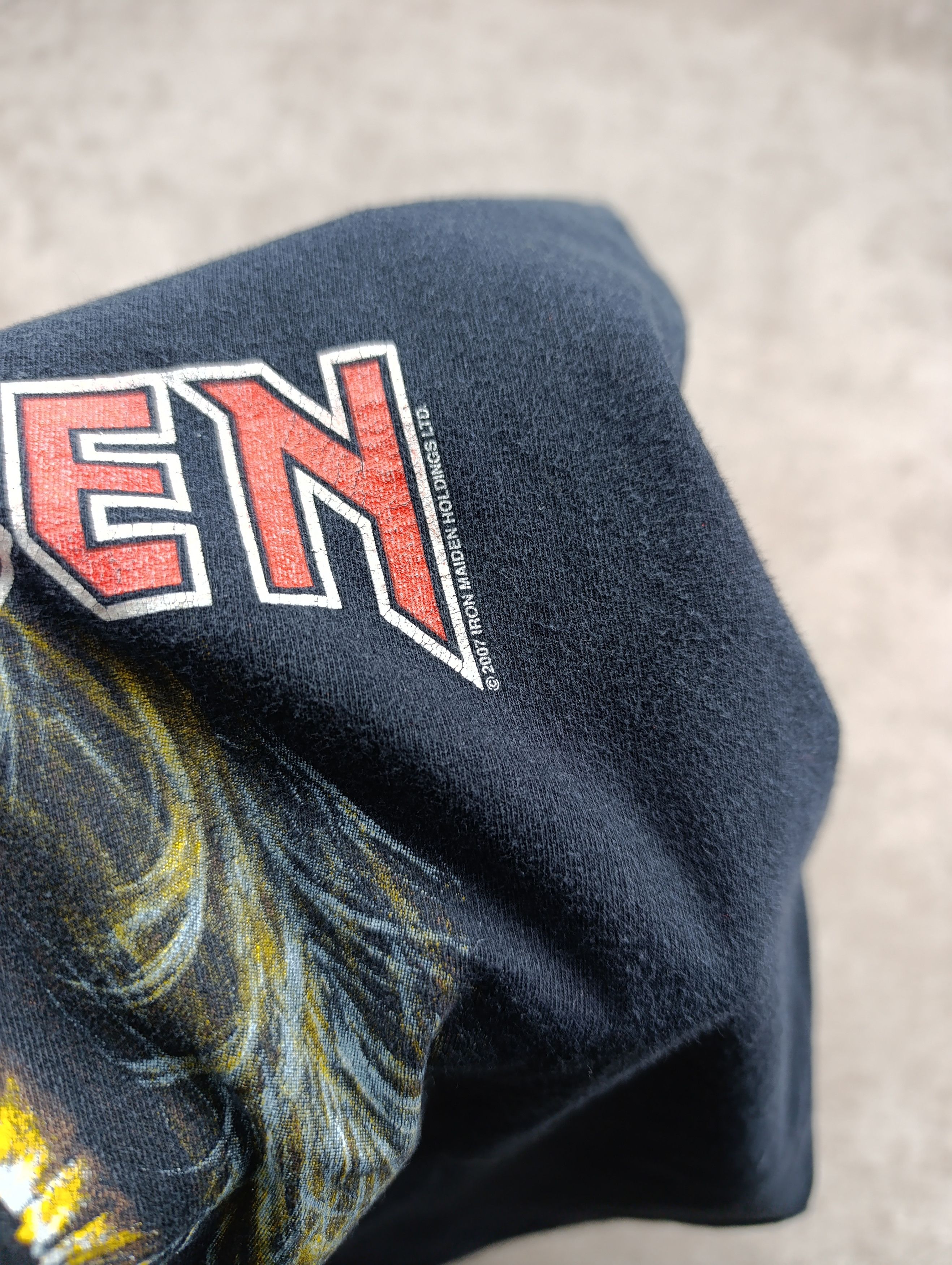 Iron Maiden 2007 VINTAGE IRON MAIDEN EDDIE CANDLE FINGER TEE SHIRT Size US L / EU 52-54 / 3 - 9 Thumbnail
