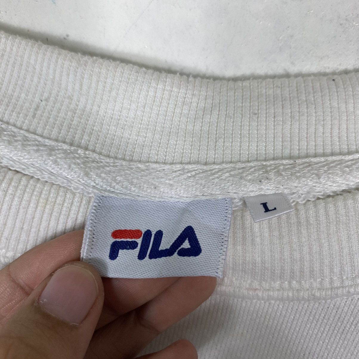Fila × Japanese Brand Vintage 90s Fila Center Logo Colourblock Crewneck Sweatshirt Size US M / EU 48-50 / 2 - 9 Thumbnail
