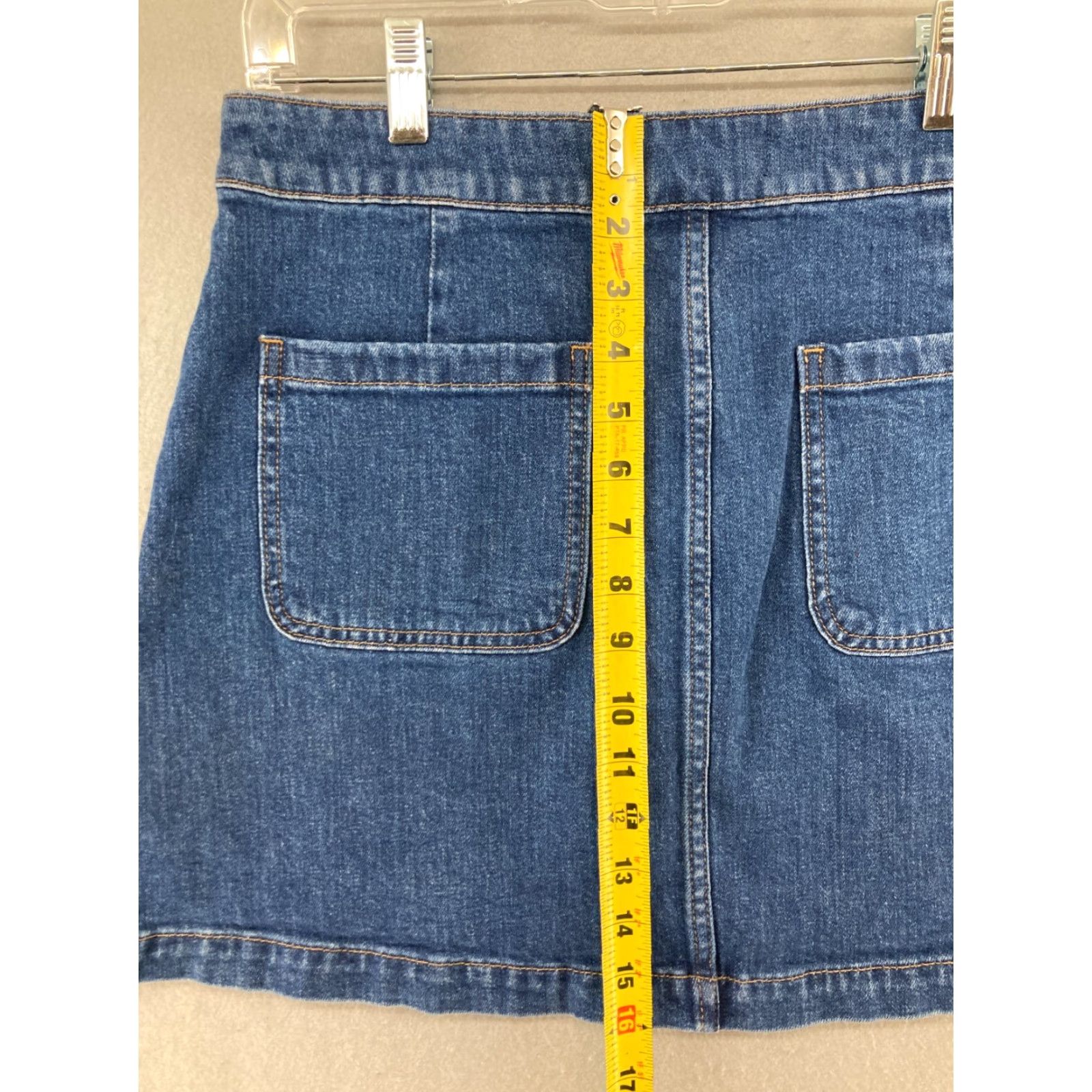 Madewell Madewell Women's Denim A-Line Skirt 30 Blue Stretch Zip High Rise Short Casual Spring Summer Women Size 30" / US 8 / IT 44 - 4 Thumbnail