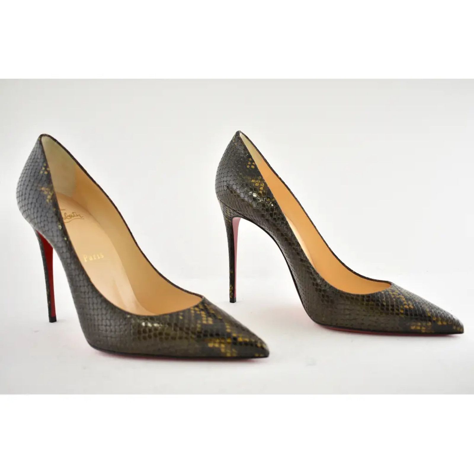 Christian Louboutin Kate 100 Calf Amazonia Dark Brown Pointed Toe Heel Pump 39 Size US 9 / IT 39 - 3 Thumbnail