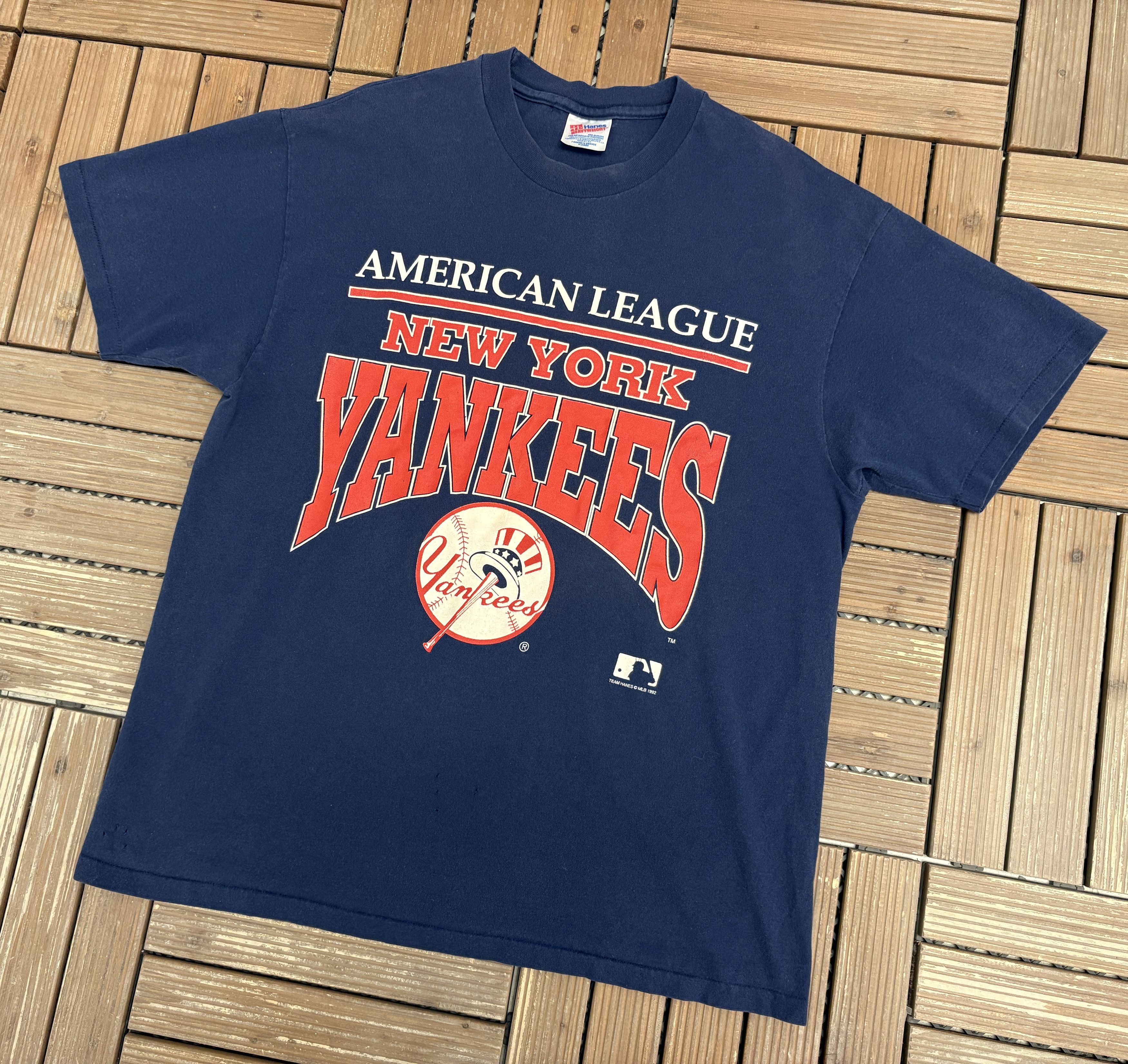 Vintage New York Yankees Vintage Blue T-Shirt Tee Size US XL / EU 56 / 4 - 4 Thumbnail