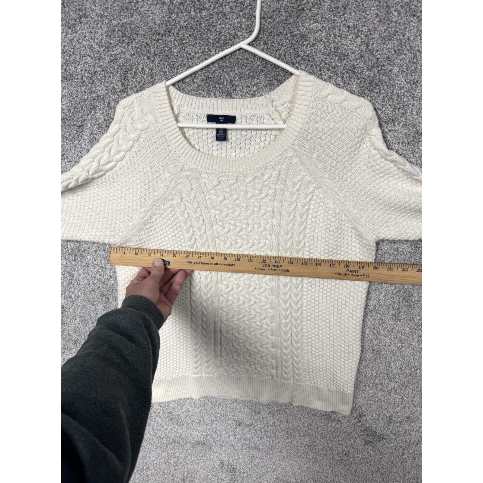 Gap Gap Sweater Sz XL Cream Cable Knit Cozy Timeless Capsule Preppy Layering Indie Size XL / US 12-14 / IT 48-50 - 4 Thumbnail