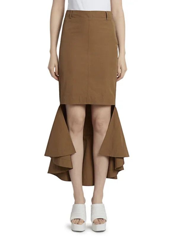 Givenchy o1y0925 Mini Skirt in Brown Size 27" / US 4 / IT 40 - 2 Thumbnail