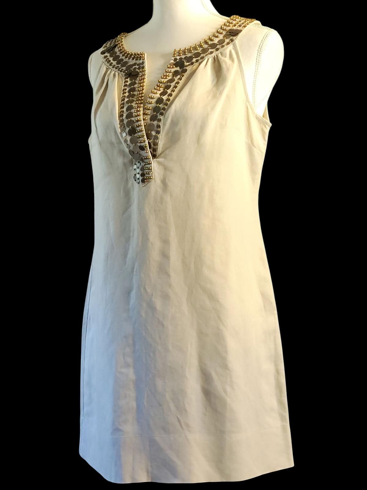 Other New York & Company Sleeveless Dress w/Embellished V-Neck Size S / US 4 / IT 40 - 6 Thumbnail