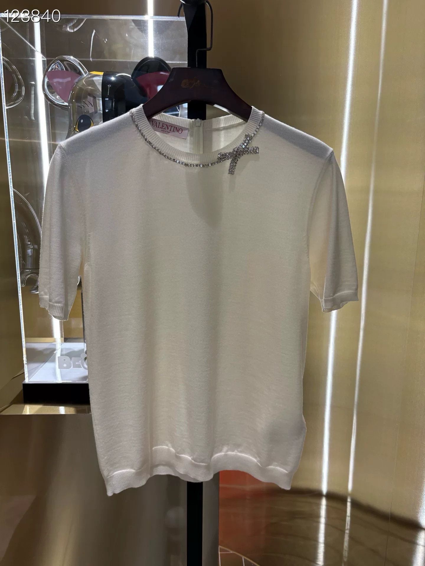 Valentino Valentino Women's Crystal Bow Knit Top Size XL / US 12-14 / IT 48-50 - 1 Thumbnail