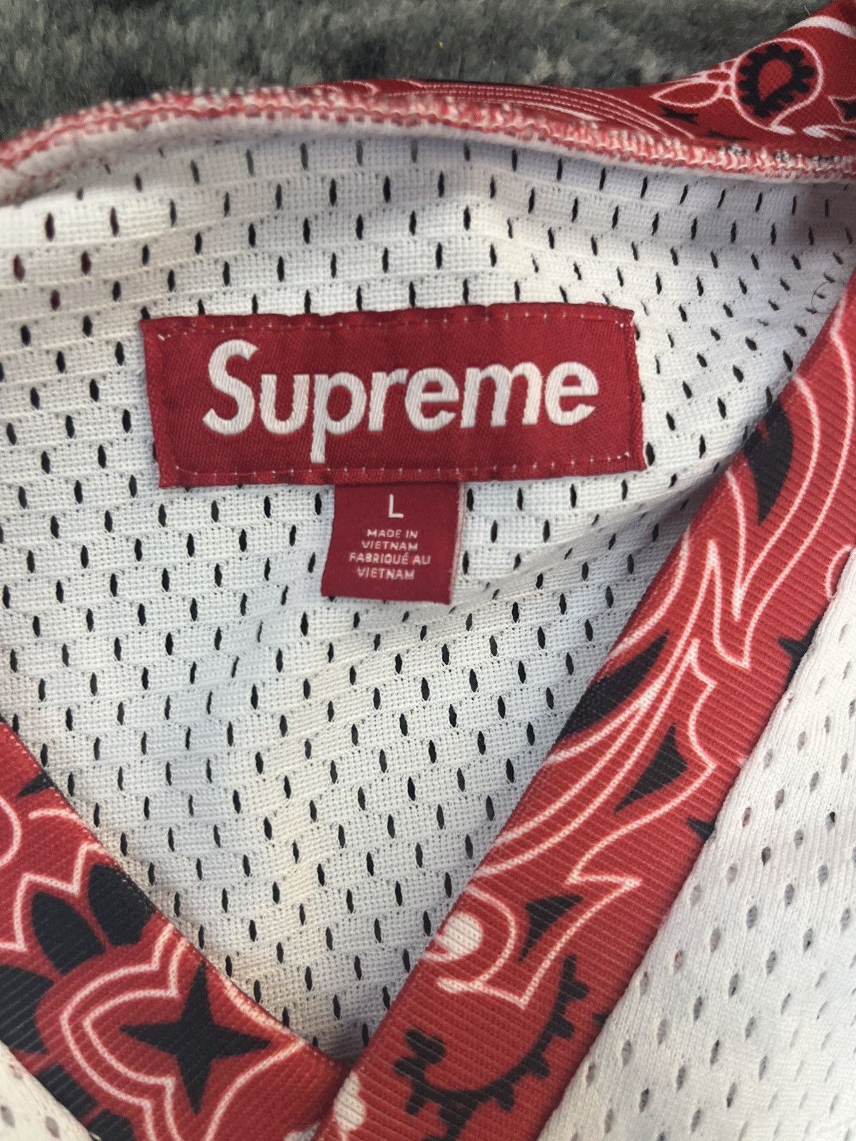 Supreme Supreme Bandana Jersey Red Size US L / EU 52-54 / 3 - 2 Thumbnail