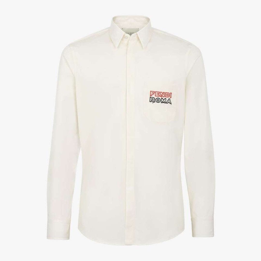 Fendi o1w1db10724 Shirt in Ivory Size US M / EU 48-50 / 2 - 1 Preview