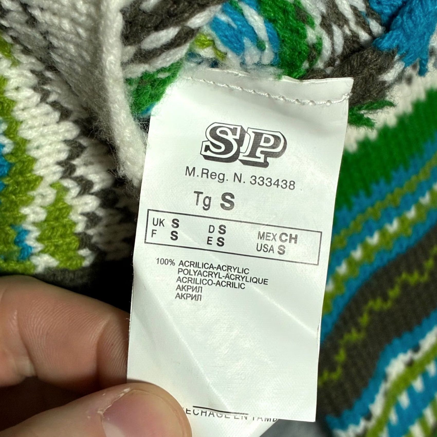 Vintage VINTAGE Motivi Cardigan Womens S Green Blue Fair Isle Cropped Button Front Size S / US 4 / IT 40 - 6 Thumbnail