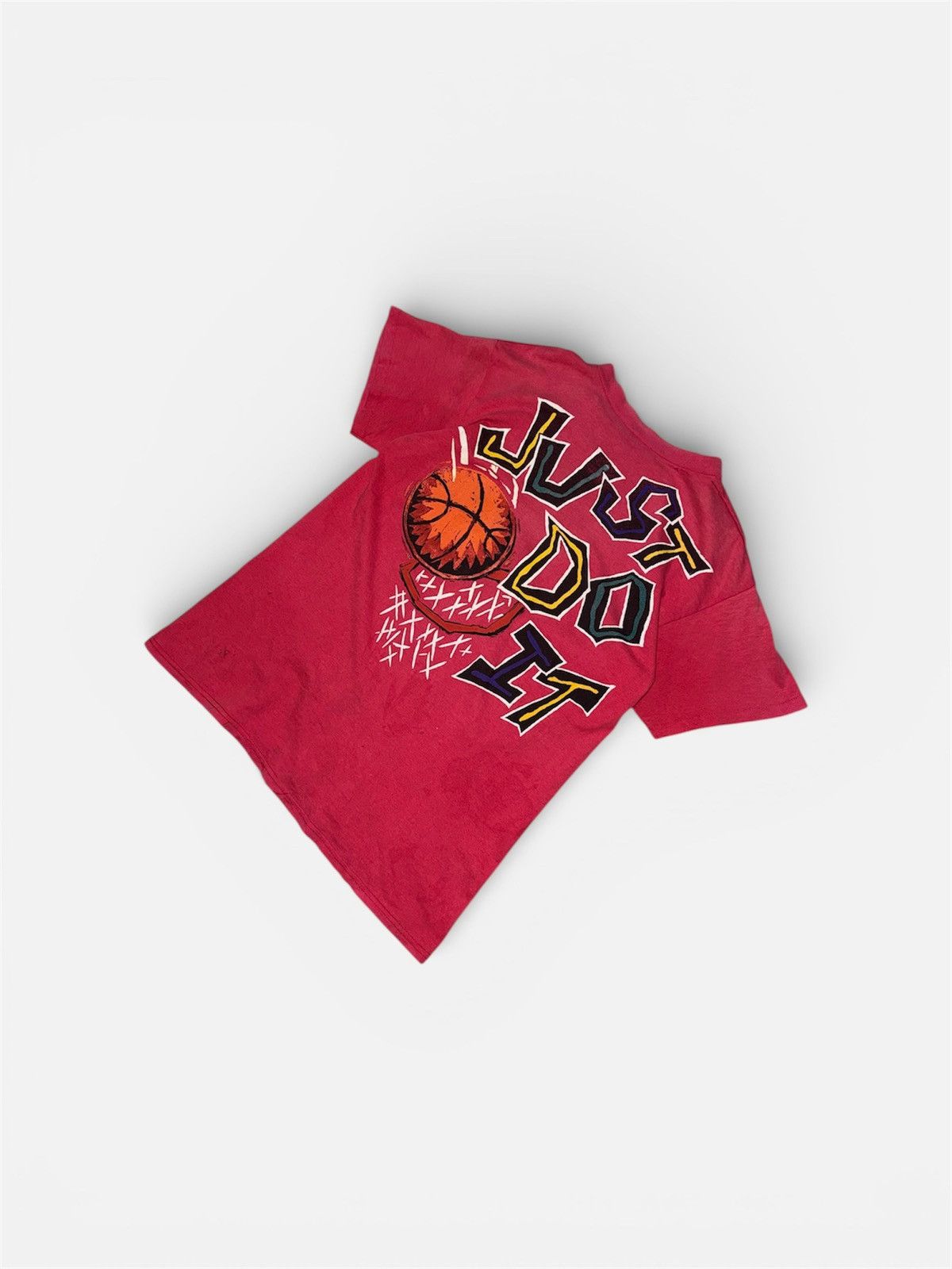 Nike Vintage Rare 90s Nike Basketball T-Shirt Distressed Fit Size US M / EU 48-50 / 2 - 4 Thumbnail