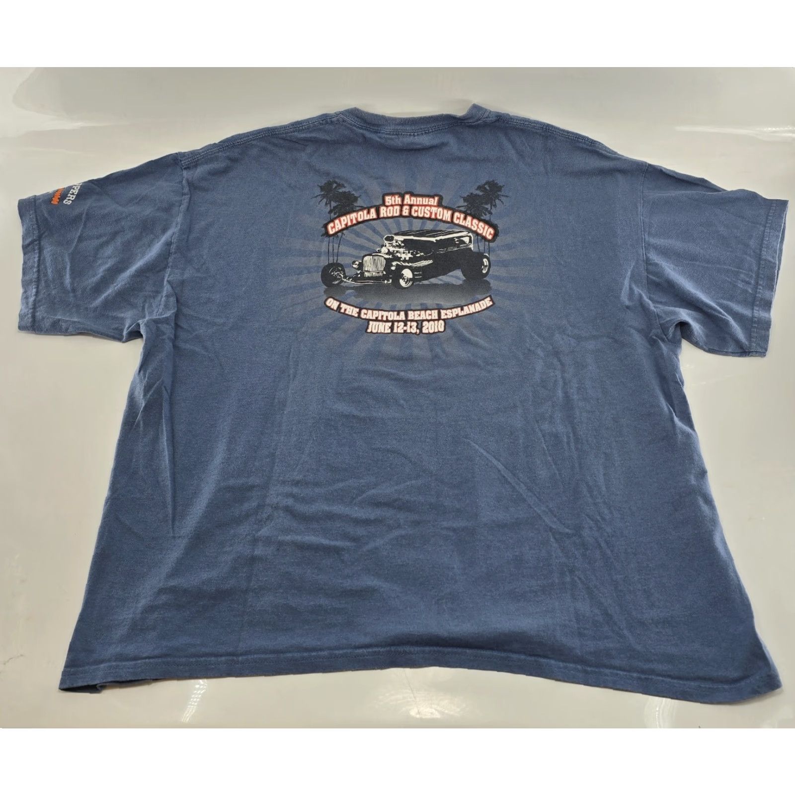 Vintage Vtg Capitola Rod & Custom Classic T Shirt 5th Annual Size 2XL Blue Front + Back Mens 90s N/A? Size US XXL / EU 58 / 5 - 6 Thumbnail