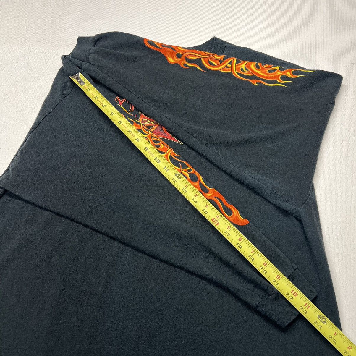 Delta × Vintage Daytona Beach Bike Tee Shirt Black Long Sleeve Biker Flames Size US XXL / EU 58 / 5 - 21 Thumbnail