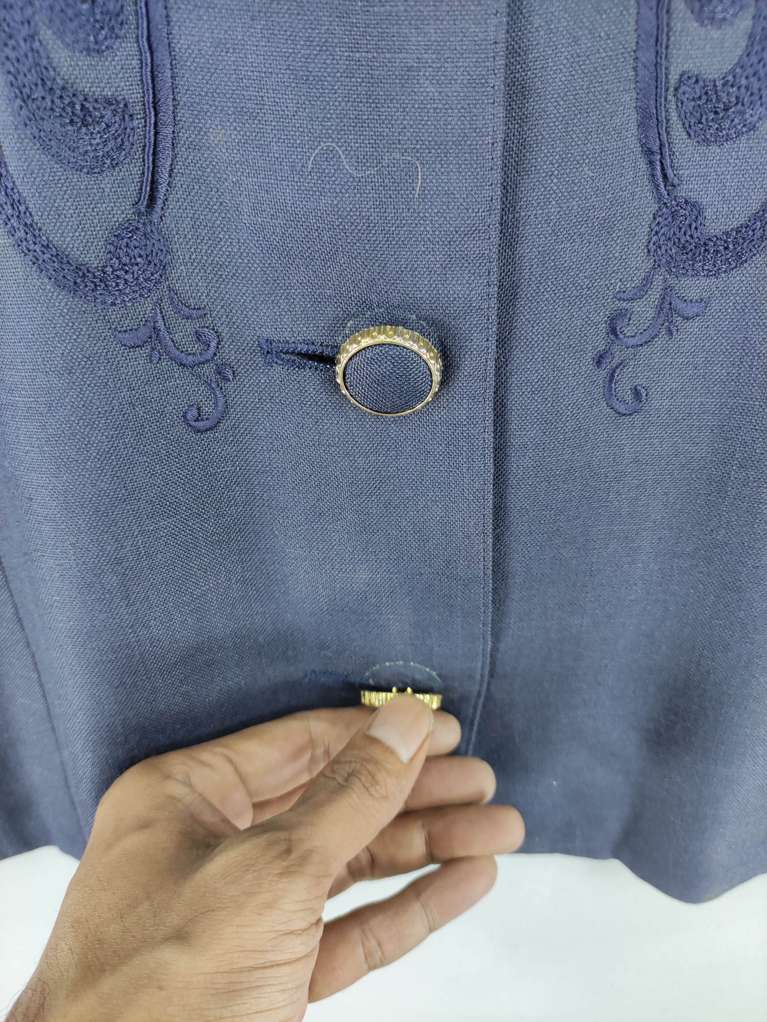 Vintage Vintage Belle Vogue Flowers Embroidered Jacket Size S / US 4 / IT 40 - 3 Thumbnail