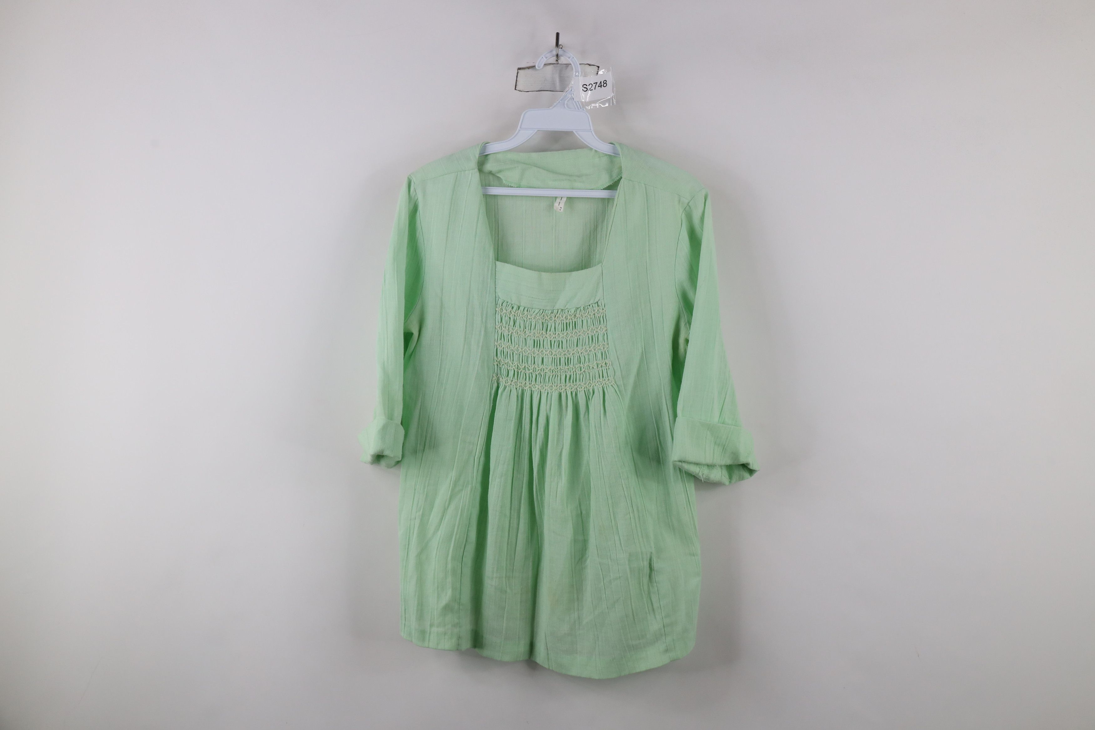 Vintage Vintage 60s 70s Country Primitive Gauzy Cotton Ruffled Shirt Size M / US 6-8 / IT 42-44 - 1 Thumbnail