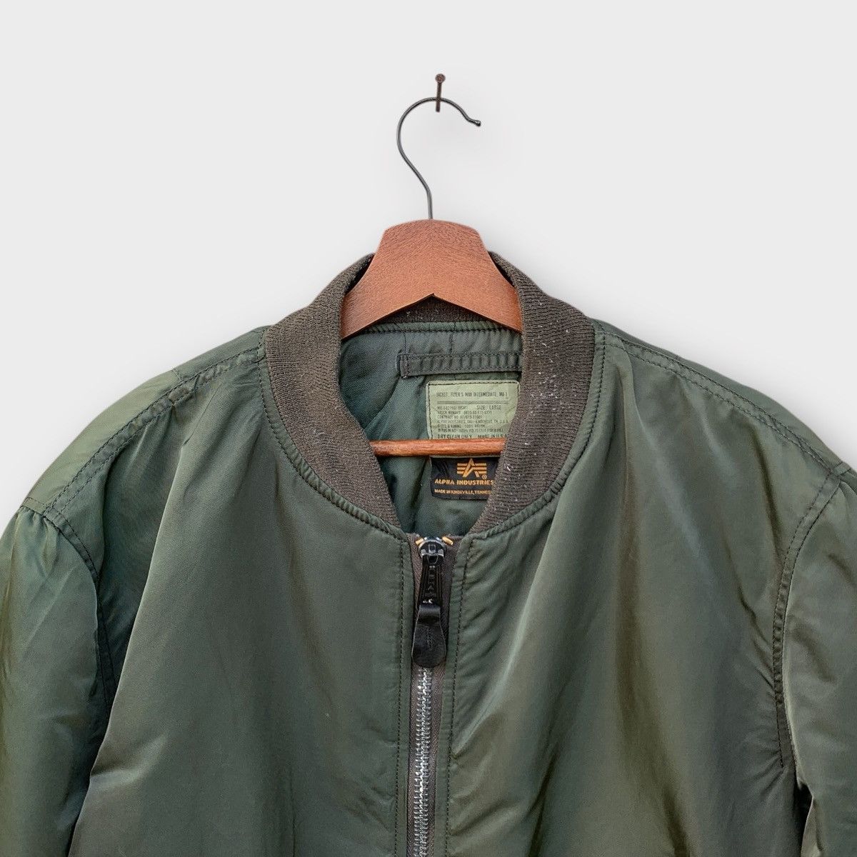 Alpha Industries VINTAGE 80s USAF ALPHA INDUSTRIES FLIGHT MA 1 BOMBER JACKET Size US L / EU 52-54 / 3 - 7 Thumbnail