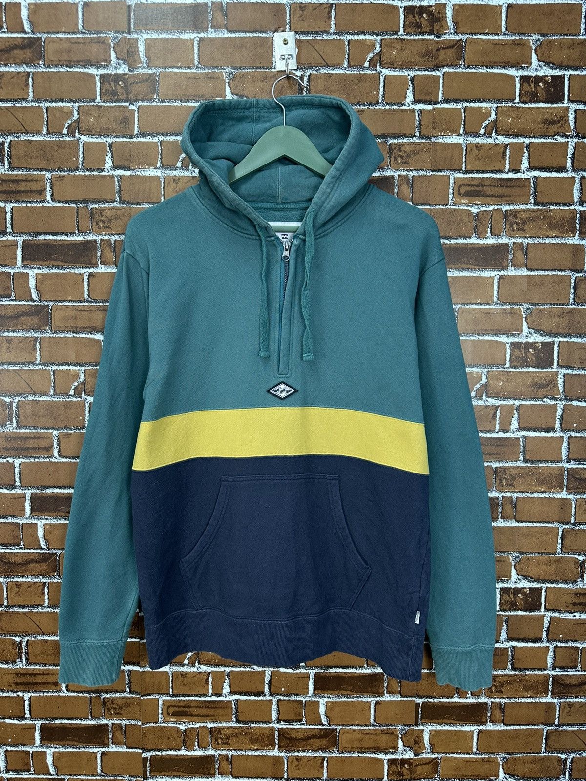 Billabong Y2k Billabong Half Zipper Color Block Hoodie Z423 Size US M / EU 48-50 / 2 - 1 Thumbnail