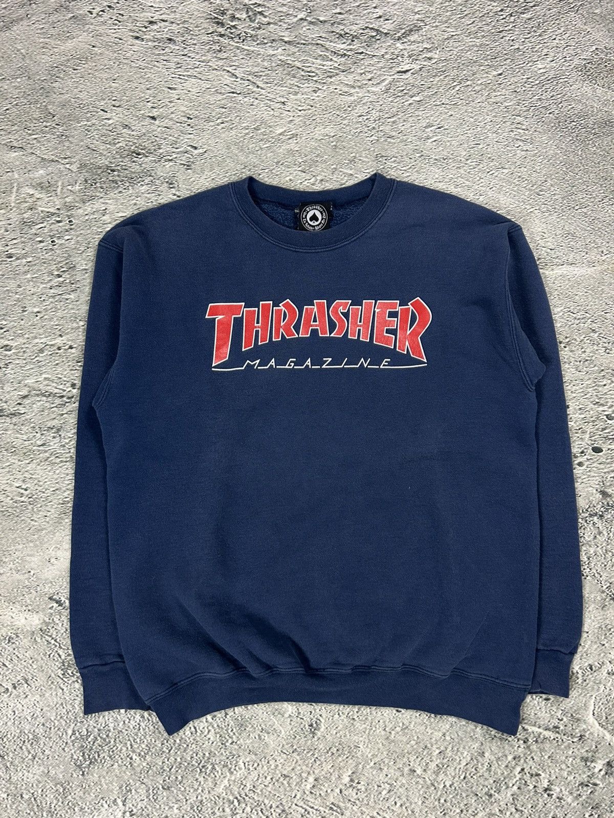 Thrasher Thrasher navy blue sweatshirt red logo Size US M / EU 48-50 / 2 - 1 Thumbnail