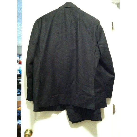 Other CONFITALIA MEN'S NEW CHARCOAL 100%WOOL 2PC SUIT SIZE:46R Size 46R - 8 Thumbnail