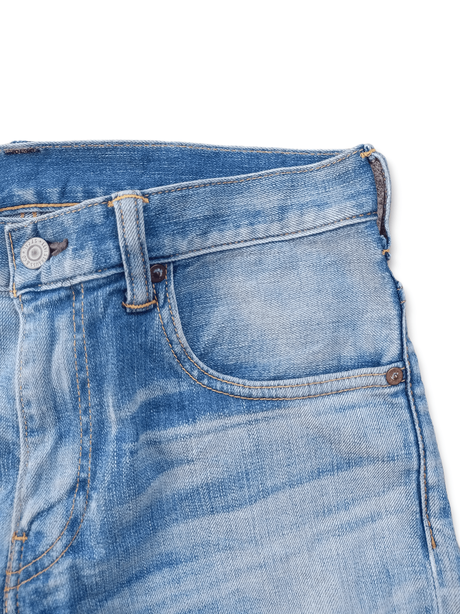 Levi's × Levi's Vintage Clothing Vintage Levis 551 Blue Wash Distressed Style Jeans Size US 30 / EU 46 - 5 Thumbnail