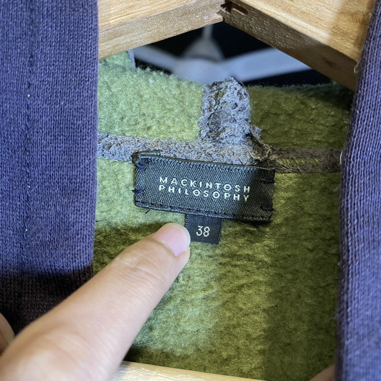 Mackintosh Vintage 90s Faded Navy Mackintosh Philosophy Zip Up Hoodie Size US S / EU 44-46 / 1 - 13 Thumbnail