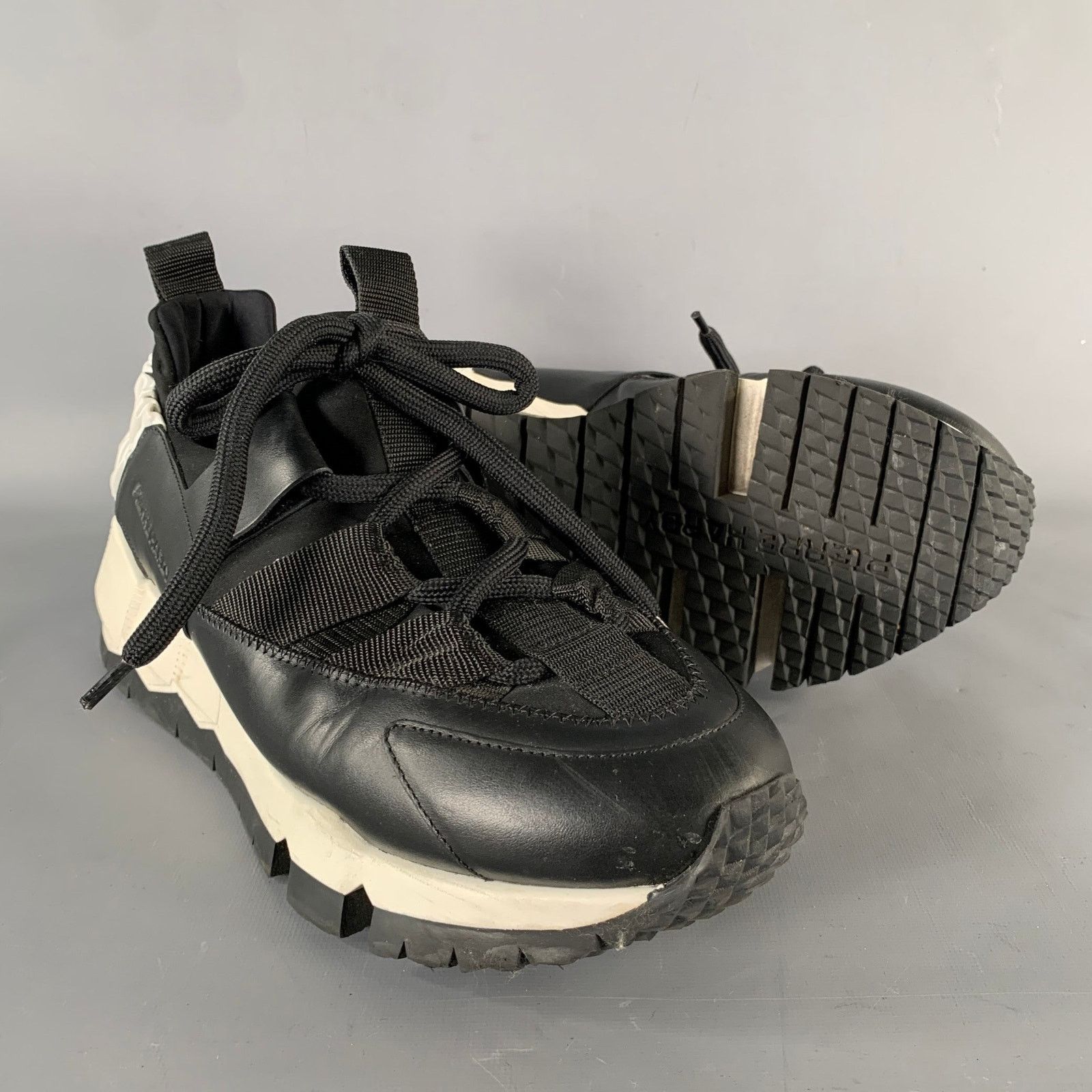 Pierre Hardy PIERRE HARDY Size 12 Black White Layered Platform Sneakers Size US 12 / IT 42 - 5 Thumbnail