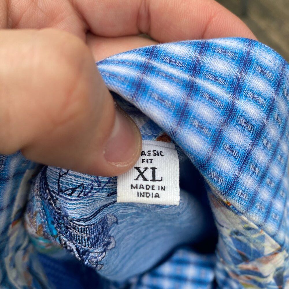Robert Graham Robert Graham Men’s Classic Fit Dress Egyptian Cotton Shirt Size US XL / EU 56 / 4 - 5 Thumbnail