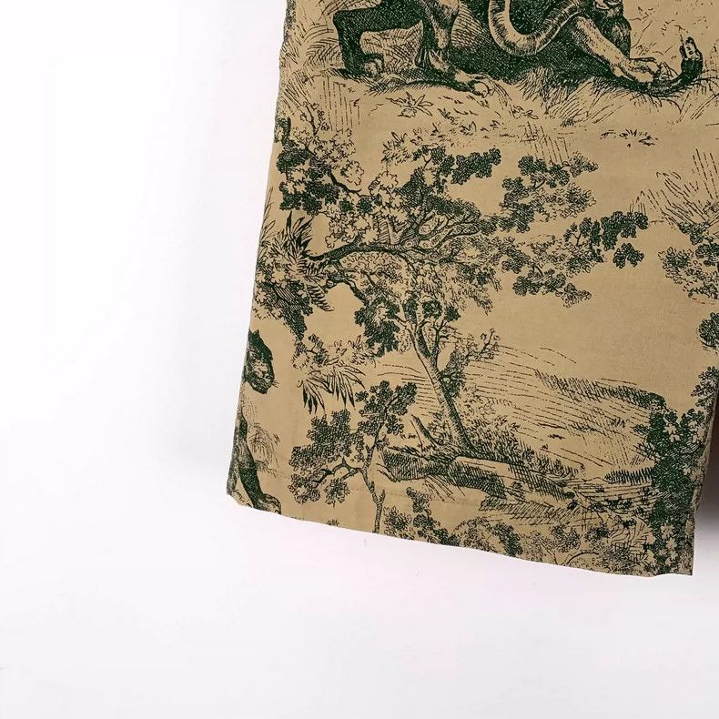 Dior Dior Brown Animal Jungle Printed Cotton Casual Shorts Size 42" / US 20 - 4 Thumbnail