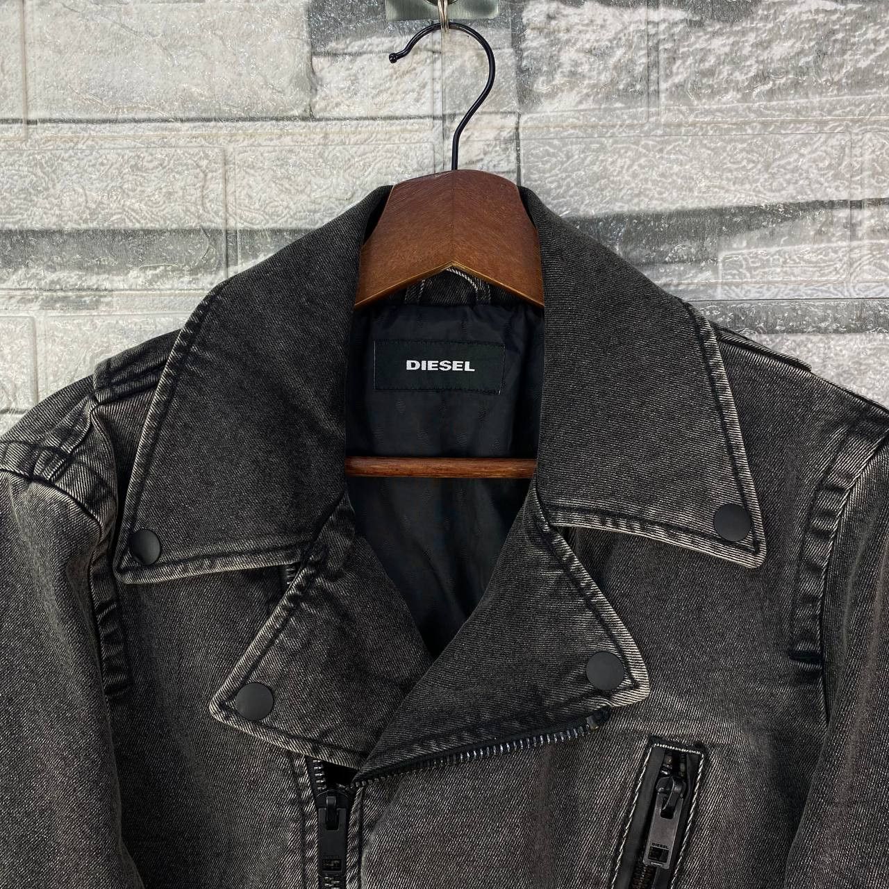 Diesel DIESEL BIKER JACKET FADED BLACK MEDIUM Size US M / EU 48-50 / 2 - 7 Thumbnail