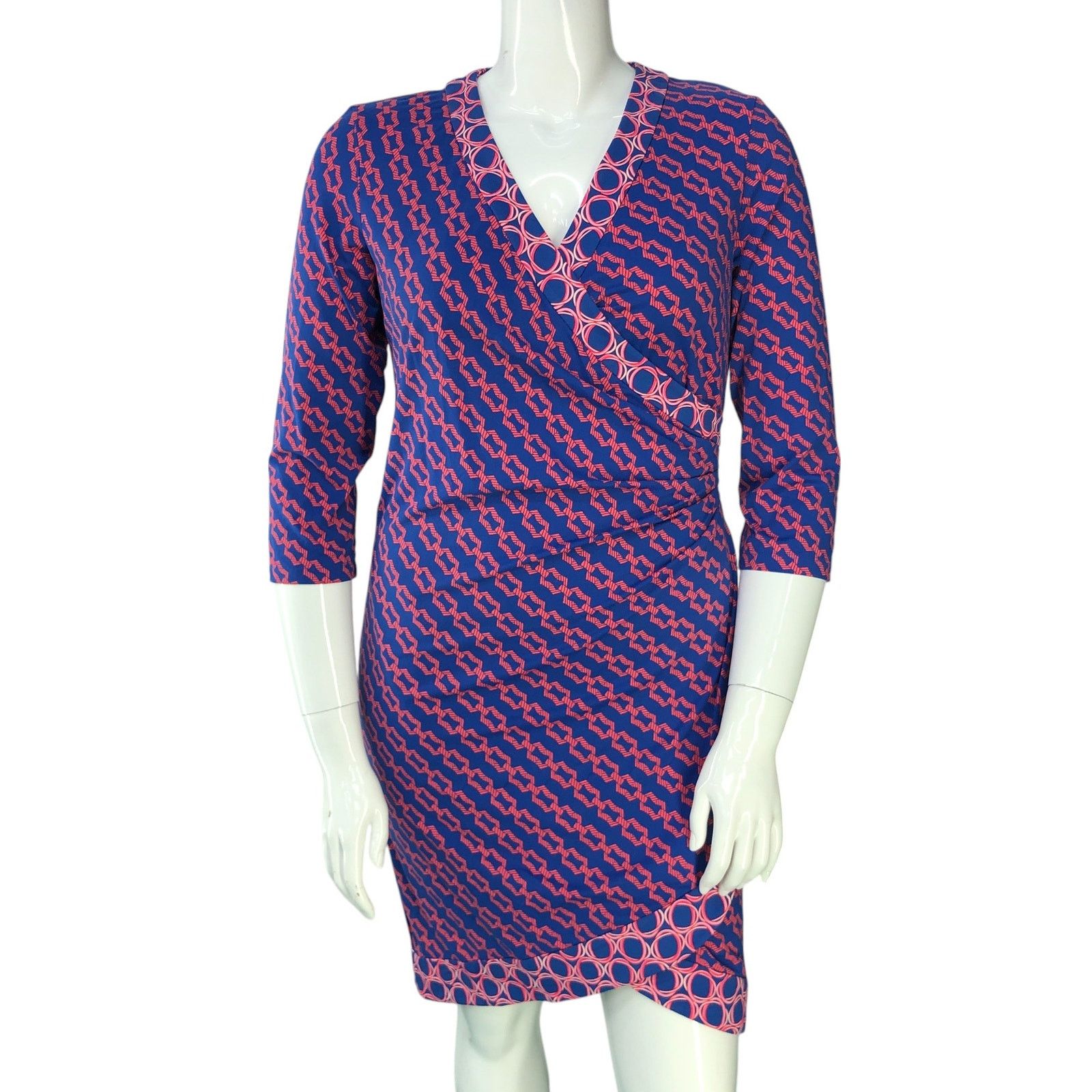 J.McLaughlin J McLaughlin Size L Dress Faux Wrap Catalina Cloth Tulip Hem Size L / US 10 / IT 46 - 11 Thumbnail