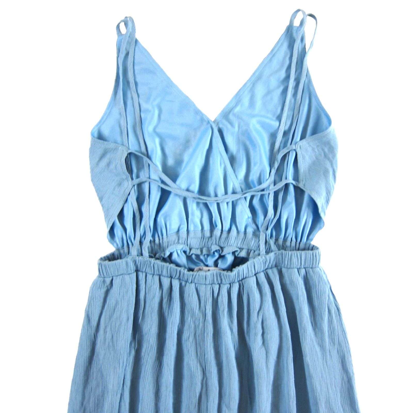 Lulus Lulus NWT Slate Blue Rayon Lost in Paradise Open Back Long Maxi Sun Dress Large Size L / US 10 / IT 46 - 6 Thumbnail