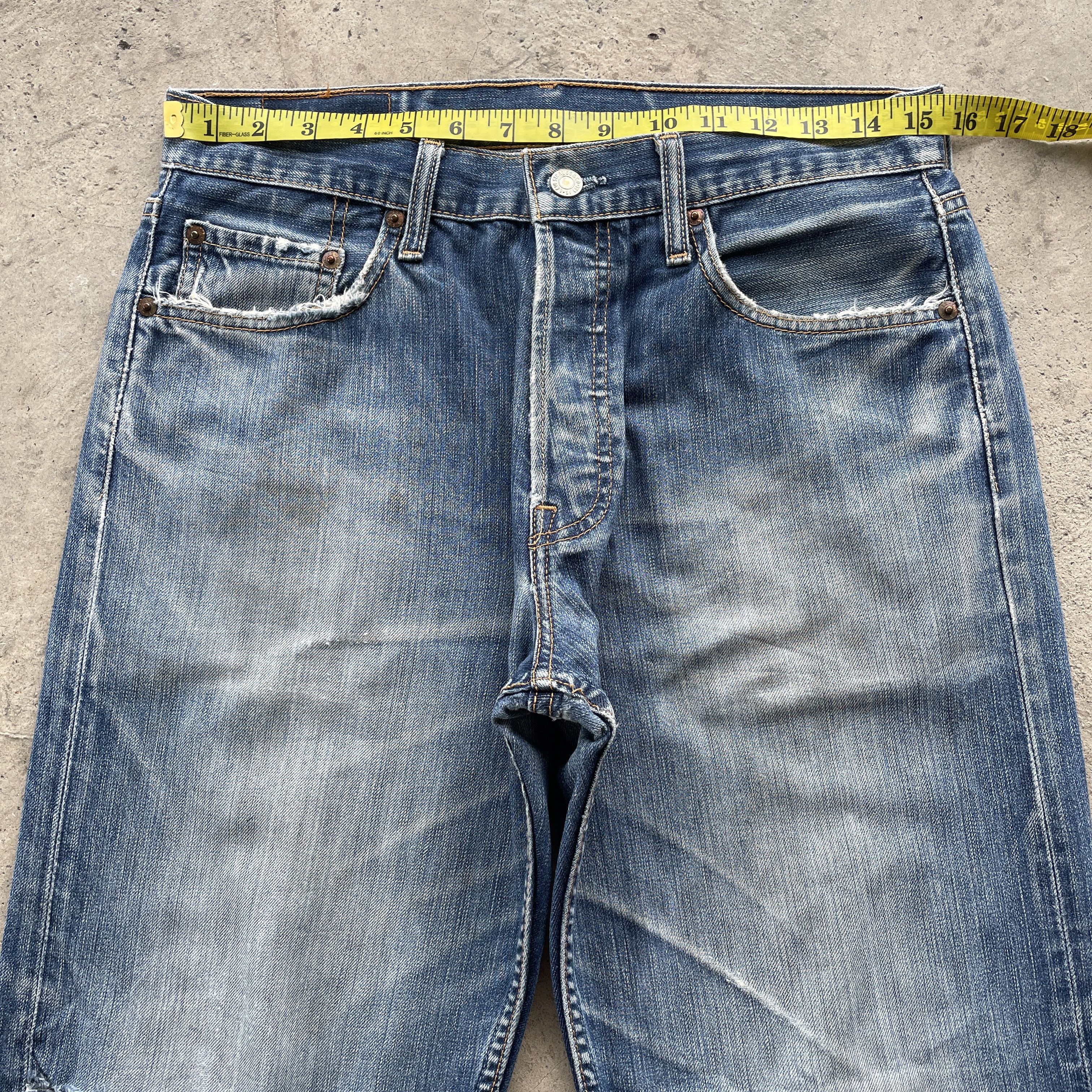 Levi's W31💥 Vintage Levi’s 501 Faded Jeans Distressed Denim Pants Size US 31 - 6 Thumbnail